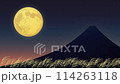 Autumn Mt. Fuji Moon Viewing Background Loop Video Illustration Animation 114263118