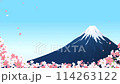 Spring Mt. Fuji Cherry Blossoms Background Loop Video 114263122