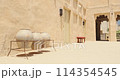 Large Antique Traditional Clay Jars and Pots Standing in Row. Huge Clay pots. Ceramic old dishes. Water clay pots. Old Pottery. Earthen jar. Earthen pots near old heritage building, Dubai, UAE 114354545