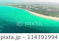 沖縄県宮古島の与那覇前浜をドローンからの空撮 114391994