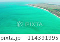 沖縄県宮古島の与那覇前浜をドローンからの空撮映像 114391995