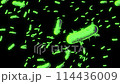 Medicine. Camera flight through green bacteria and microorganisms. Anatomy. Inside a human being. Immunity. 114436009