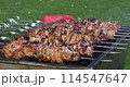 outdoor barbecue, cooking meat on the grill 114547647