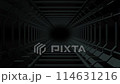 暗い通路を直進するCG　背景向き 114631216