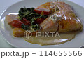 broccoli, cooking, salmon 114655566