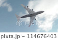 白天飛行的飛機/客機的圖像 114676403