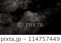 Steam on a black background Vertical video 4x slow motion blur 114757449