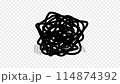 ぐるぐる　ペン書き　シンプル　ループ30F 114874392