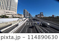 Tokyo Road Traffic on High way from above. 4K 114890630