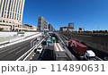 Tokyo Road Traffic on High way from above. 4K 114890631
