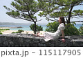 女模特，沖繩美麗的海灘，碧海藍天 115117905