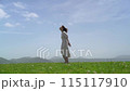 女模特，沖繩美麗的海灘，碧海藍天 115117910