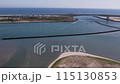Aerial photo of Bentenjima, Lake Hamana, Shizuoka Prefecture, taken on May 4th. 115130853