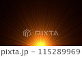 Warm glowing sunset line animation sun event presentation 115289969