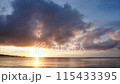 生動的日落天空圖案 115433395