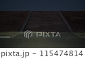 夜の階段：静寂と暗闇の中の光 115474814