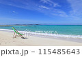 Beautiful ocean view and beach chairs 115485643
