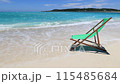 Beautiful ocean view and beach chairs 115485684