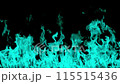 Blue chemical fire on a black background 115515436