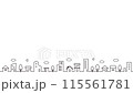 流動的城市景觀循環動畫線描 115561781