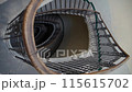 Old round stairs in the house 115615702
