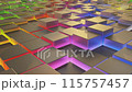 3D Cube geometric led illustration 115757457