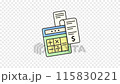 calculator icon animation, bill and calculator animated icon 115830221