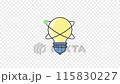 flat light bulb animated icon, bulb inspiration icon animation 115830227