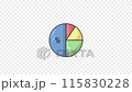 pie chart diagram animated icon, round diagram icon animation 115830228