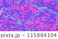 Vibrant and vivid abstract background of 3D liquid texture waves. Mesmerizing psychedelic hues of iridescent pink, blue, and reds flow. Captivating background of high quality 4k footage 3d render. 115884104