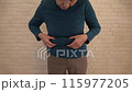 Elderly women suffering from obesity 115977205