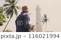 Photographer Capturing Galle Fort Lighthouse in Sri Lanka 116021994