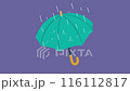 Rainy day. Loop animation of green umbrellas opening and closing. Rainy season. 116112817