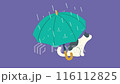 Rainy day. Umbrella and cat loop animation. 116112825