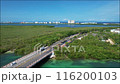 Drone view of Punta Nizuc  estuary in Cancun 116200103