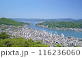 View of the cityscape of Onomichi from the observation deck at the top of Senkoji Temple, Onomichi, Hiroshima Prefecture 116236060