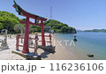 The large torii gate of Itsukushima Shrine on Iwako Island, Onomichi City, Hiroshima Prefecture 116236106