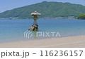 Stone lanterns standing in the sea at Itsukushima Shrine on Iwako Island, Onomichi City, Hiroshima Prefecture 116236157