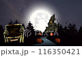 [Background material] Halloween title image 116350421