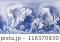 A timelapse animation of clouds taken panorama with a fisheye lens 116370830