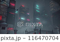 Futuristic urban animation in neon style. AI generated cinematic video 116470704