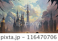 Futuristic urban animation, watercolor painting. AI generated cinematic video 116470706