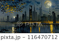 Futuristic urban animation, watercolor painting. AI generated cinematic video 116470712