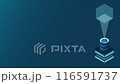 Isometric processor blockchain animation. Futuristic holographic interface. Futuristic concept. Motion graphic. 4K video animated in isometric style 116591737