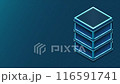 Isometric futuristic server animation. Isometric database or data center. Abstract blockchain. Computer storage. Cloud storage. 4K video animated in isometric style 116591741