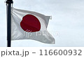 The Japanese flag flutters in the wind The Japanese flag flutters in the wind 116600932