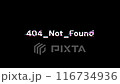 404 Not Found text with screen effects of technological glitches. Looped 116734936