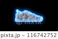 Glowing blue neon line Fitness pixelated sneakers shoes for training, running icon isolated on black background. Sport shoes. 4K Video motion graphic animation. 116742752