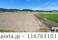 青空と田園のある車窓 116763101
