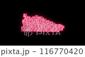 Glowing pink neon line Fitness pixelated sneaker shoes for training, running icon isolated on black background. Crypto Punk Digital Sneaker. Sport shoes. Looped animation. 116770420